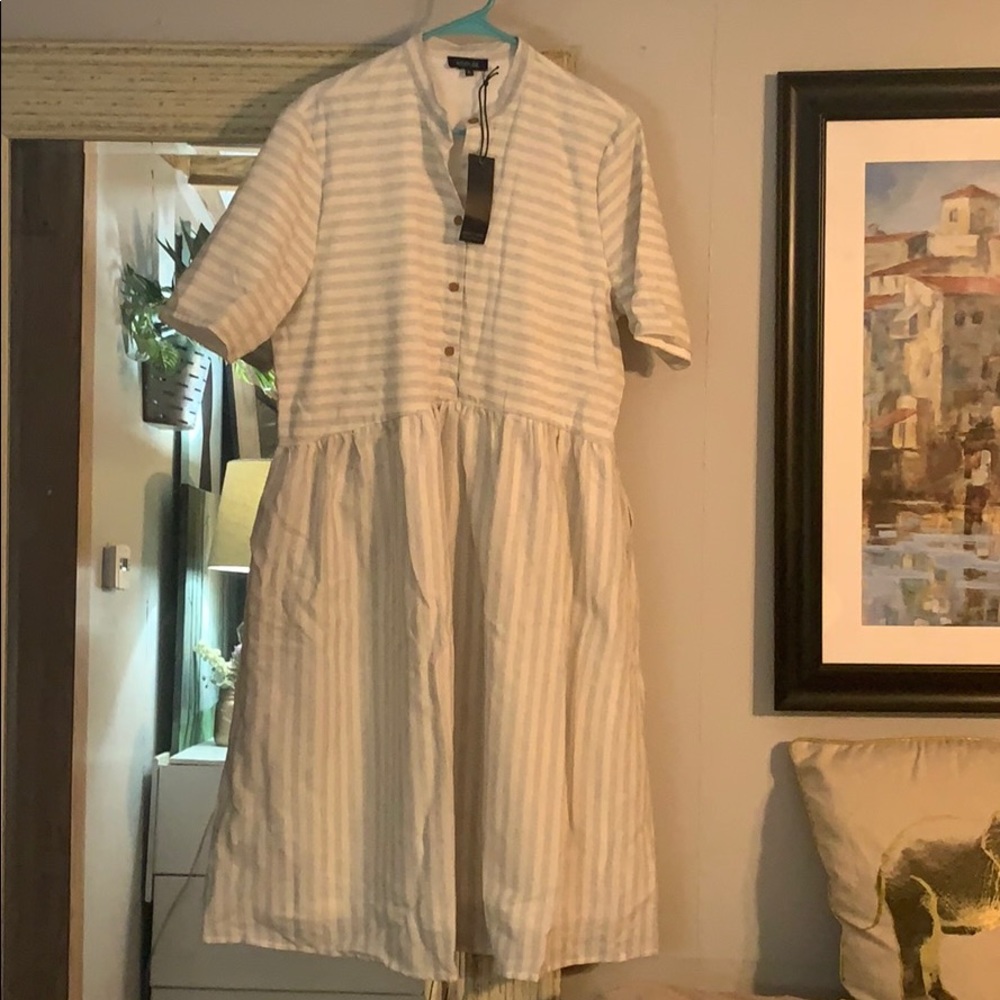 Button Down linen dress